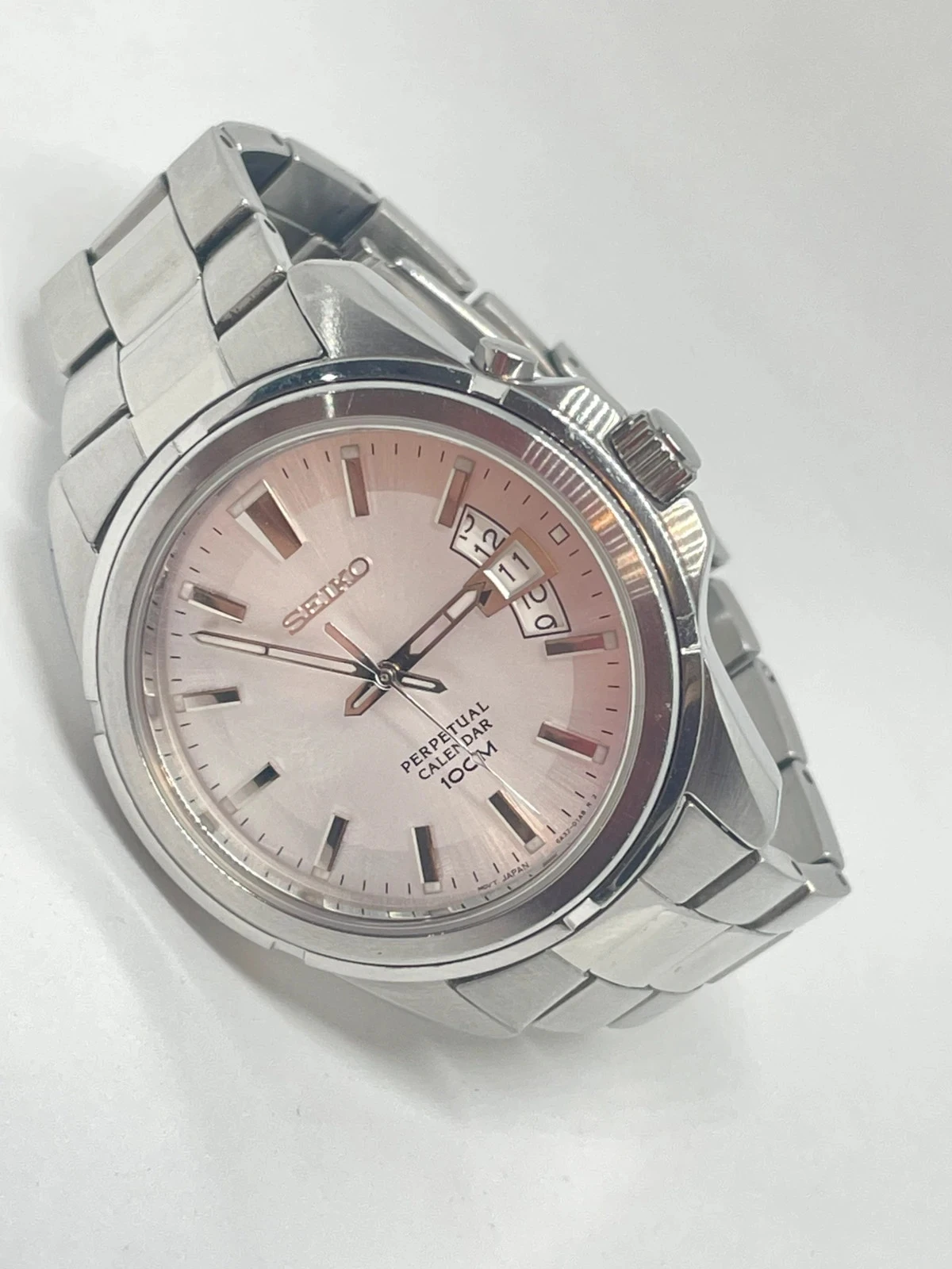 Raro Relógio Seiko SNQ129P1 Calendário Perpétuo 6A32 zafiro 100 m raro Japão importação Europa – photo 5